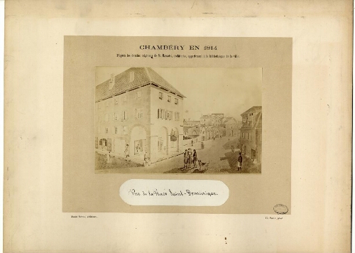 Chambéry en 1814, Vue de la place Saint-Dominique