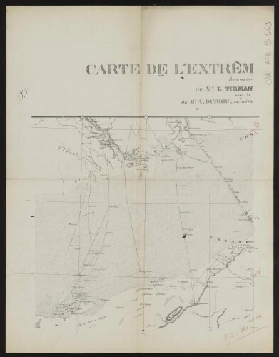 Carte de l'extrême sud de l'Algérie. 2