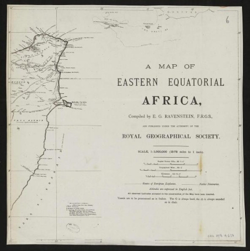 [Reproduction de] A map of eastern equatorial Africa