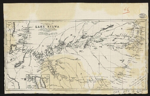 Preliminary map of a journey to lake Kilwa, June 11th 1883 to January 20th 1884