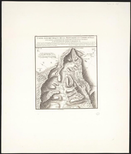 Carte géométrique de la montagne et combe d'Olle…