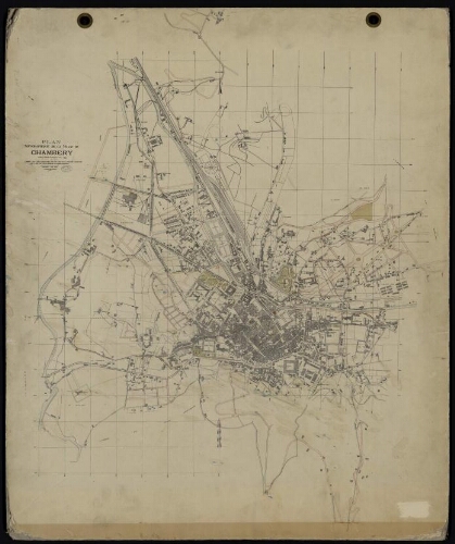 Plan topographique de la ville de Chambéry