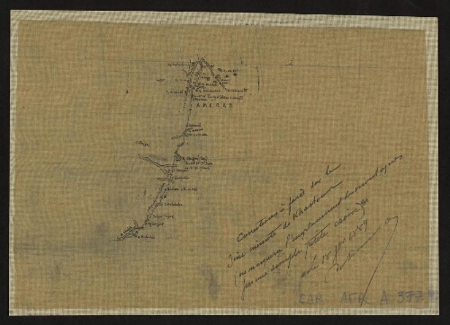 [Itinéraire des colonels Purdy et Colston en 1873 au nord-est de Abu Hamed au Soudan]