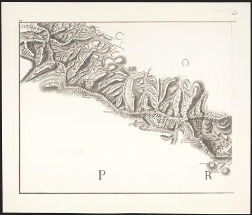 Carte géométrique du cours du Var et de l'Esteron, depuis le ruisseau de Riolan jusqu'à la Mer,…