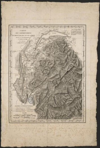 Carte des départemens du Mont-Blanc et du Léman,…