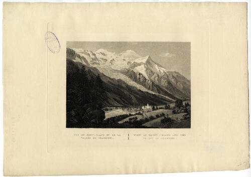 Vue du Mont-Blanc et de la vallée de Chamouni