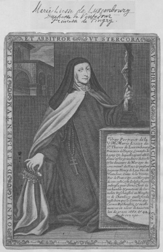 Vray portraict de la V. M. Marie Liesse de Ste Thérèse de Luxembourg