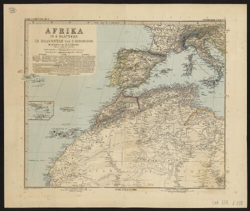 Afrika in 6 Blättern, Blatt 1, Stieler's Hand-Atlas n°66