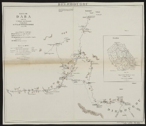 Beledougou. Pays de Daba occupé par la colonne expéditionnaire commandée par le L[ieutenan]t Colonel Borgnis-Desbordes