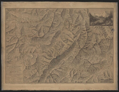 Carte physique et minéralogique du Mont-Blanc et des montagnes et vallées qui l'avoisinent...