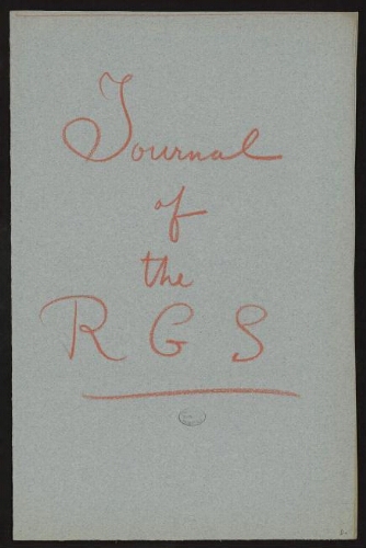 Notes copiées dans les bulletins des années 1872 à 1880 de la "Royal geographical society"