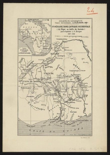 Itinéraire dans l'Afrique occidentale, du Niger au golfe de Guinée, 1887-1889