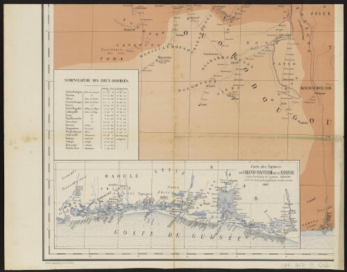 Carte du Haut-Niger au golfe de Guinée par le pays de Kong et le Mossi [quart sud-ouest]