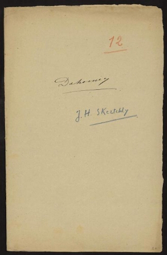 Notes sur le Dahomey par J. H. Skertchly