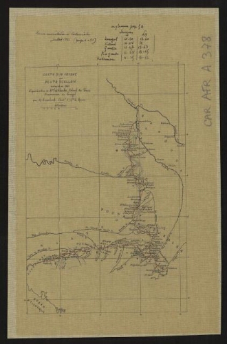 Carte d'un voyage au Fouta Djallon exécuté en 1860