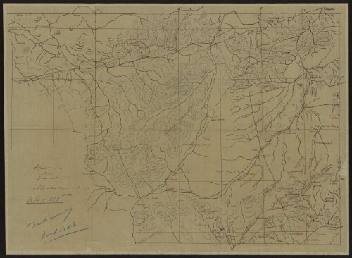 [Carte du Maroc, entre Meknès, Oudjda et Bou Arfa]