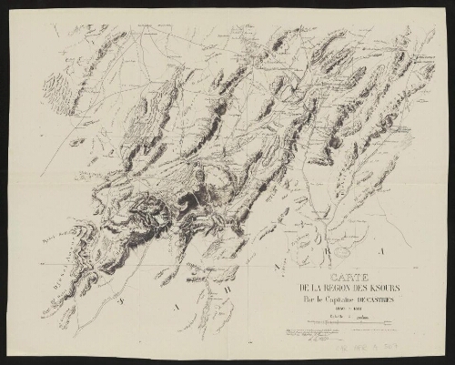 [Reproduction de] Carte de la région des ksours, 1880-1881