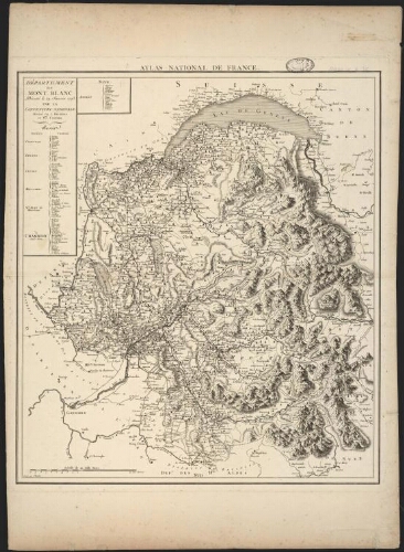 Atlas national de France. Département du Mont-Blanc