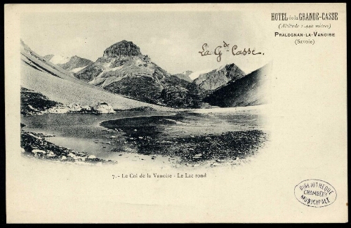 Le col de la Vanoise. Le lac rond