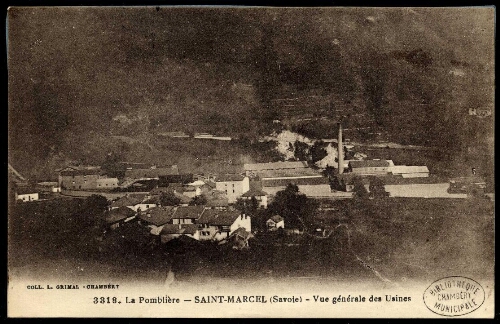 La Pomblière. St-Marcel (Savoie). Vue générale des usines