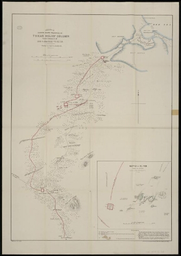Sketch showing route traversed by Tokar relief column under command of Sir G. Graham V.C.K.C.B.