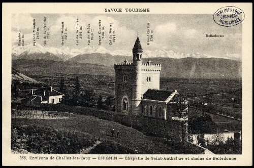 Chignin. Chapelle de Saint-Anthelme et chaîne de Belledonne