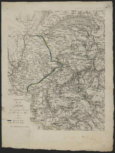 Limitation de la Savoie en conformité du traité de paix du 30 avril 1814