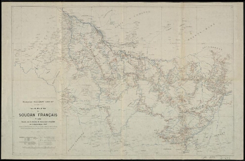 Expédition Galliéni 1886-87. Carte du Soudan français au 1:750 000