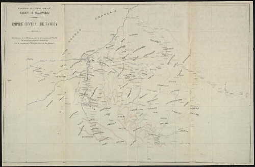 Expédition Galliéni 1886-87. Mission du Ouassoulou. Empire central de Samory