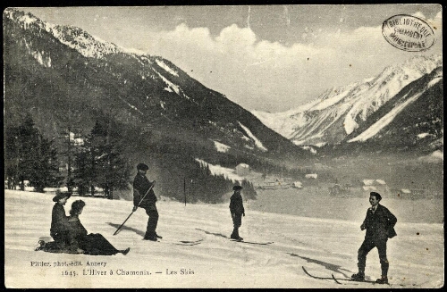 L'hiver à Chamonix. Les skis