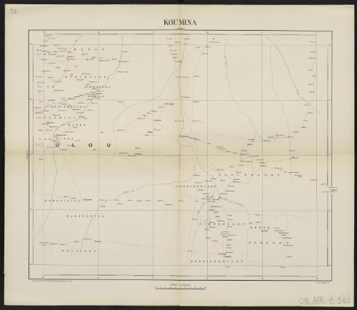[Carte. Etat-major du Soudan français, campagnes 1886-87, 1887-88, Mr Gallieni L[ieutenan]t Colonel d'Inf[anter]ie de Marine étant commandant supérieur] , Koumina