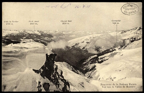 Panorama de la Redoute ruinée. Vue vers la vallée de Moutiers
