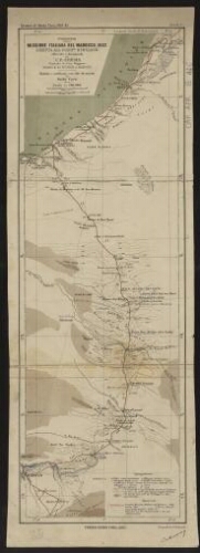 Itinerario della missione italiana nel Marocco, 1882, diretta dal commre Scovasso. Foglio II : da Mehedîa a Marocco  : ridotto e combinato con altri documenti da Guido Cora