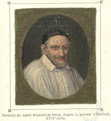 Portrait de saint Vincent de Paul, d'après la gravure d'Edelinck, XVIIe siècle