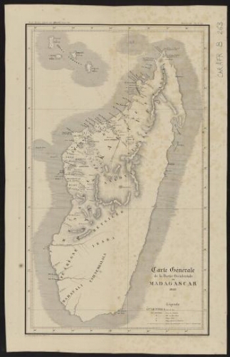 Carte générale de la partie occidentale de Madagascar 1843