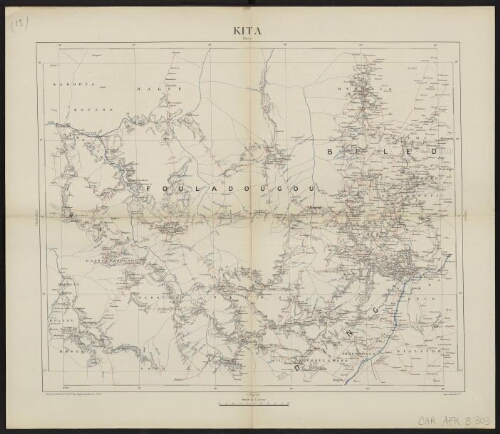 [Carte. Etat-major du Soudan français, campagnes 1886-87, 1887-88, Mr Gallieni L[ieutenan]t Colonel d'Inf[anter]ie de Marine étant commandant supérieur], Kita