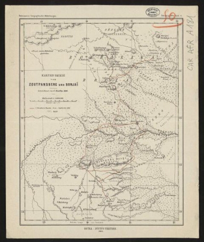 Karten Skizze von Zoutpansberg und Bonjaï