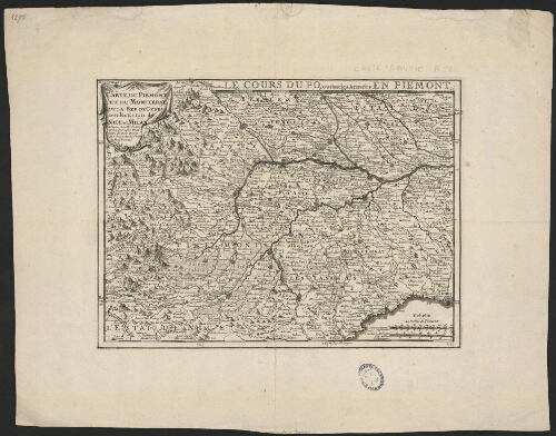 Carte du Piémont et du Monferrat, de la Rép. de Gênes avec les Estats de Nice et Milan