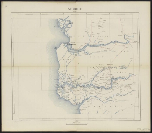 [Carte. Etat-major du Soudan français, campagnes 1886-87, 1887-88, Mr Gallieni L[ieutenan]t Colonel d'Inf[anter]ie de Marine étant commandant supérieur], Sedhiou