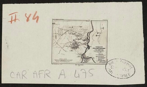 Originalkarte der Wüsten-Hügel im Nord-Westen von Chartum, 21-25 März 1883