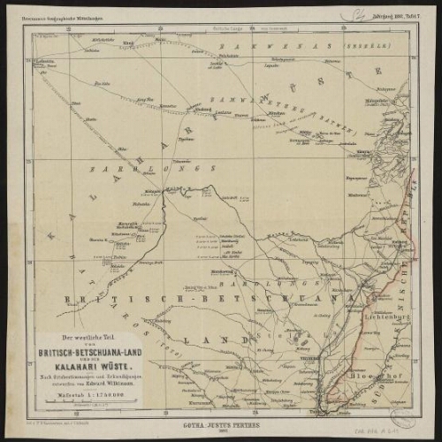 Der westliche Teil von Britisch-Beschuana-Land und die Kalahari Wüste