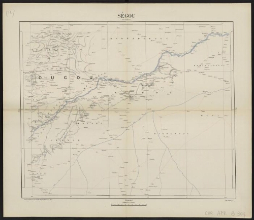 [Carte. Etat-major du Soudan français, campagnes 1886-87, 1887-88, Mr Gallieni L[ieutenan]t Colonel d'Inf[anter]ie de Marine étant commandant supérieur], Ségou