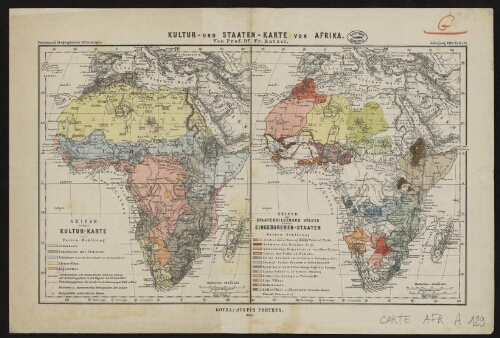 Kultur- und Staaten-Karte von Afrika