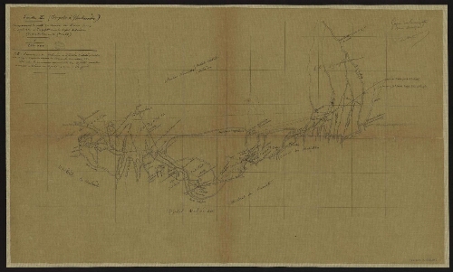 [Itinéraire de] Tripoli à Ghadamès . Feuille II, comprend la route du douâr des Siaân dans la Djefâra à Tinzeght dans le djebel Nefoûsa, du 18 octobre au 12 9bre[novembre] 1860