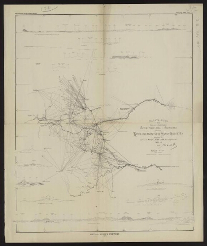 Darstellung der hauptsächlichsten Constructions-Elemente für die Karte des Nord-östl. Kenia-Gebietes gesammelt während William Astor Chanler's Expedition 1892-93