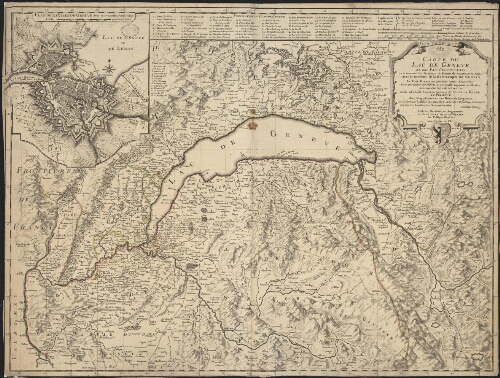 Carte du lac de Genève et des pays circonvoisins…