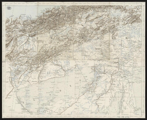 [Carte correspondant à la feuille Laghouat de la carte de l'Afrique de Lannoy de Bissy]