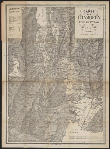 Carte de Chambéry et de ses environs