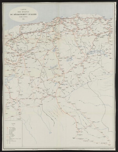Carte des étapes du département d'Alger