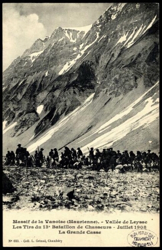 Les tirs du 13e bataillon de chasseurs. Juillet 1908. La Grande Casse